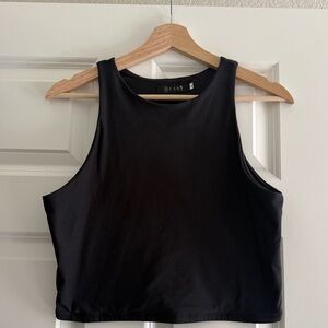 Black Sleeveless Crop Top